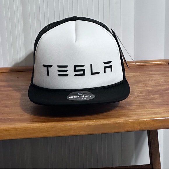 Tesla Motors Men's Trucker Snapback Hat One Size Fits Most Adult - Picture 2 of 9